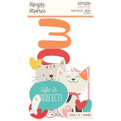 Simple Stories Simple Pages Pieces Die Cuts - Meow